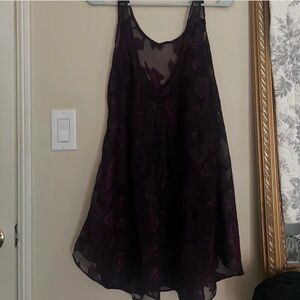 Sheer Purple Floral Dress
